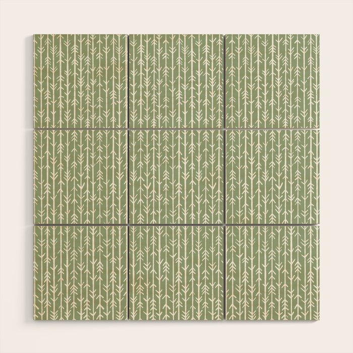 Stacked Arrows . Sage Green Wood Wall Art Gallery Image 1