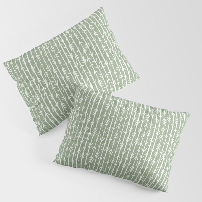 Stacked Arrows . Sage Green Pillow Sham Gallery Image 3