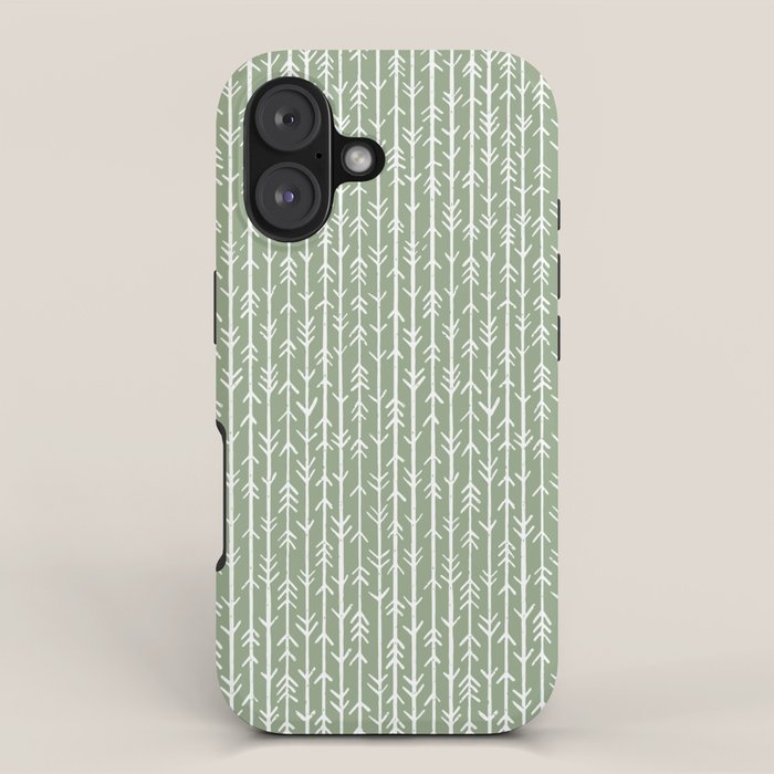 Stacked Arrows . Sage Green iPhone Case Gallery Image 1