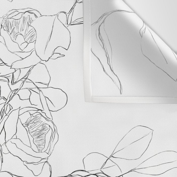 Beautiful Bouquet Line Wall Tapestry Gallery Image 3