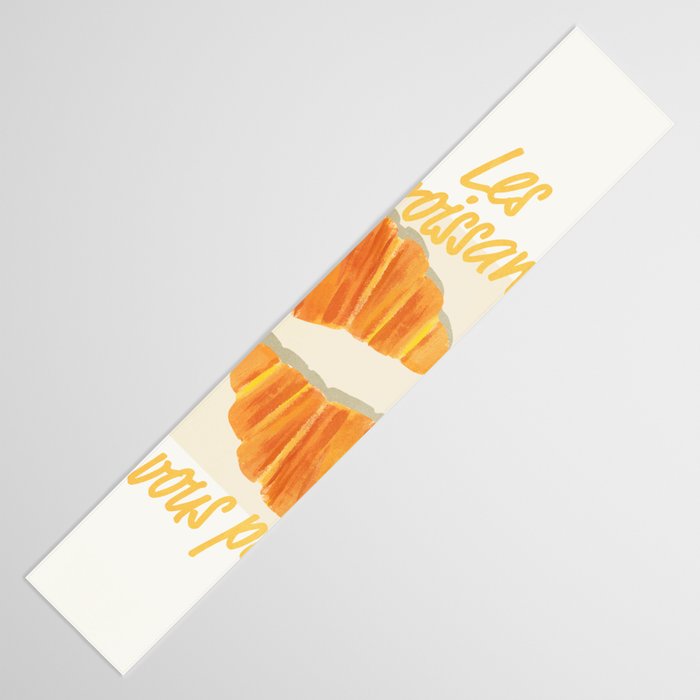 Croissants: Vintage Retro French Brunch Bakery Cafe Art Table Runner Gallery Image 3