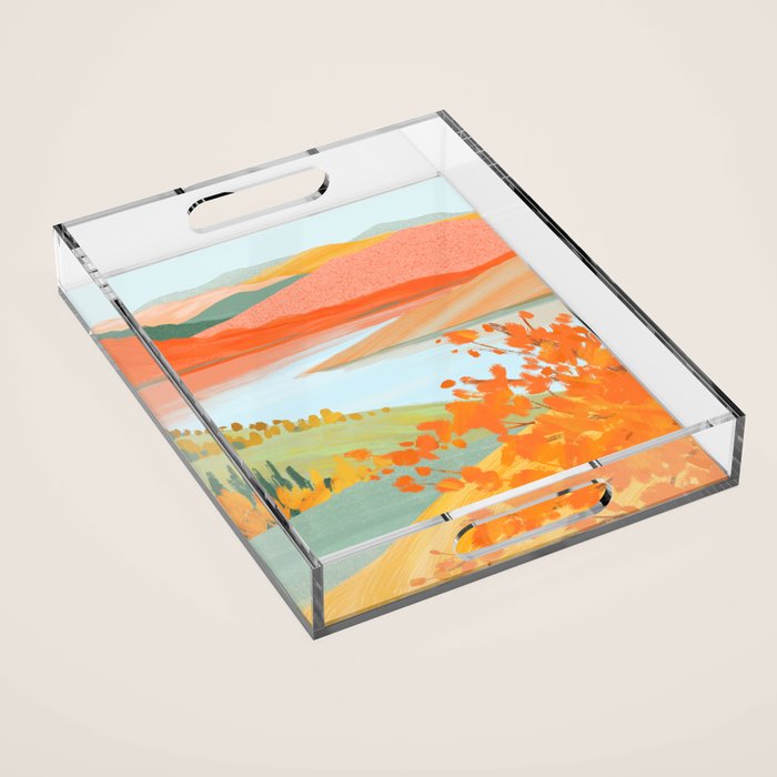 Autumn Riverside Acrylic Tray Gallery Image 1