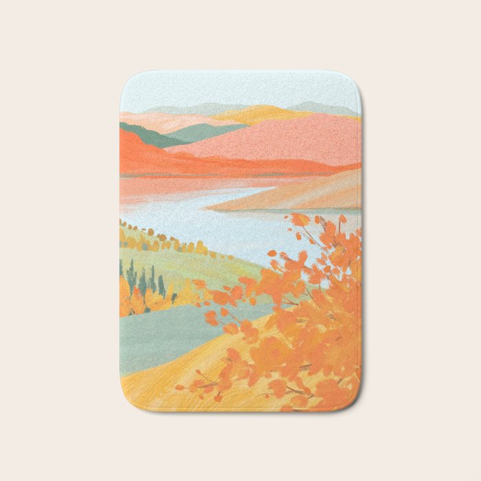 Autumn Riverside Bath Mat Gallery Image 1