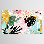 Veronica, Tropical Eclectic Bold Monstera Palm Illustration Nature Modern Colorful Jungle Tablecloth Gallery Image 2