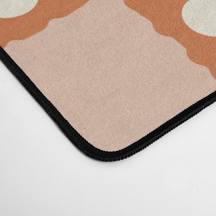 Flower Checker in Burnt Orange  Desk Mat Gallery Image 4