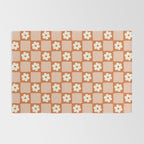 Flower Checker in Burnt Orange  Rug Gallery Image 2