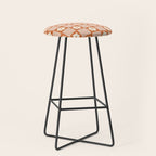 Flower Checker in Burnt Orange  Stool Gallery Image 1