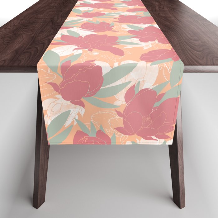 Big floral blossoms PF3 Table Runner Gallery Image 1