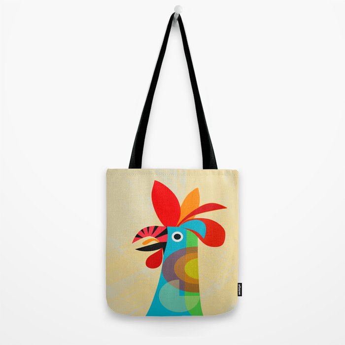 Rooster in bold colors Tote Bag Gallery Image 2