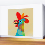 Rooster in bold colors Wall Mural Gallery Image 2