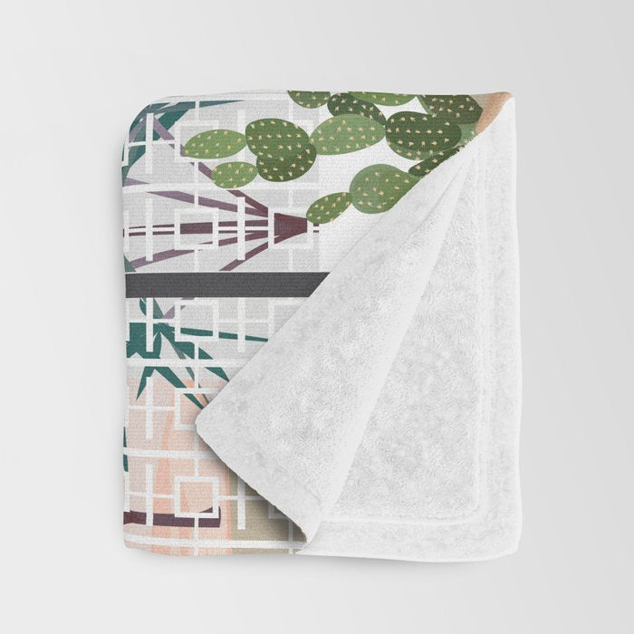 Retro Palm Springs II Throw Blanket Gallery Image 3