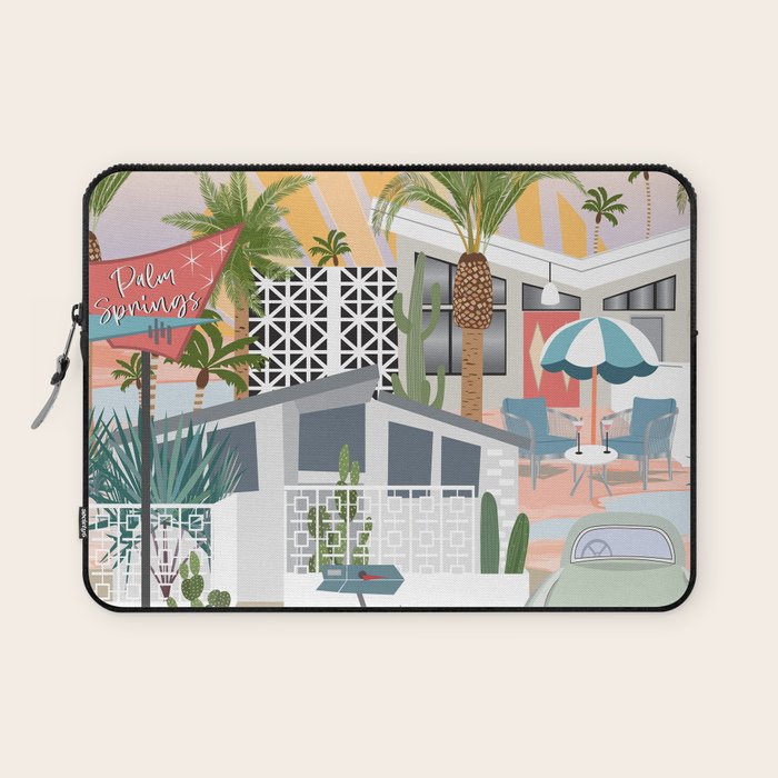 Retro Palm Springs II Laptop Sleeve Gallery Image 1