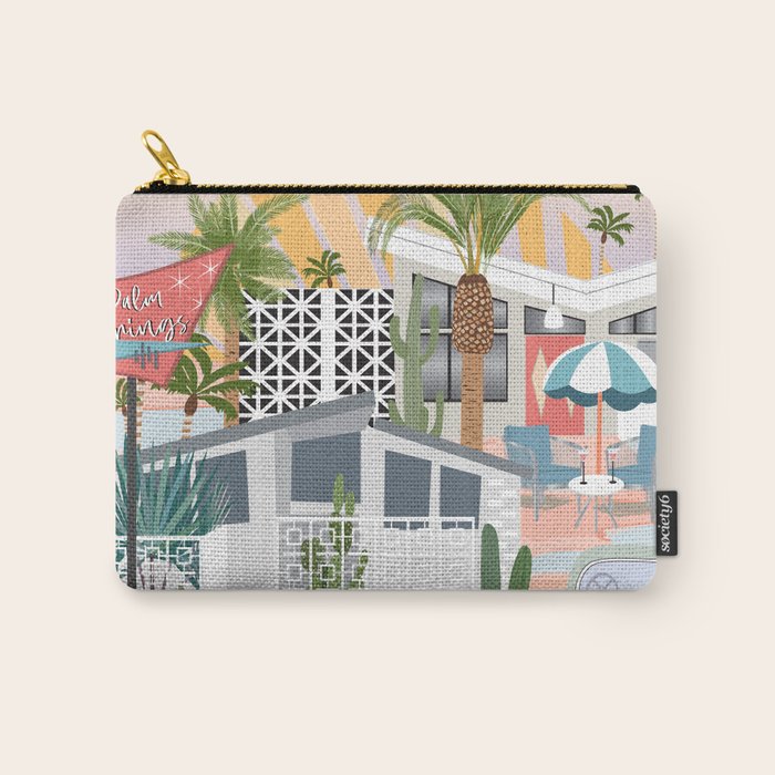 Retro Palm Springs II Carry All Pouch Gallery Image 1