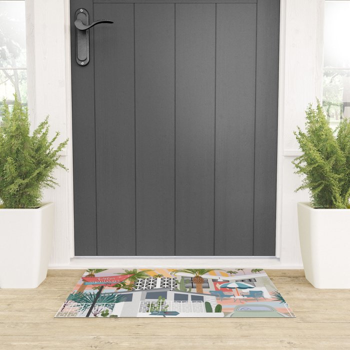 Retro Palm Springs II Welcome Mat Gallery Image 3
