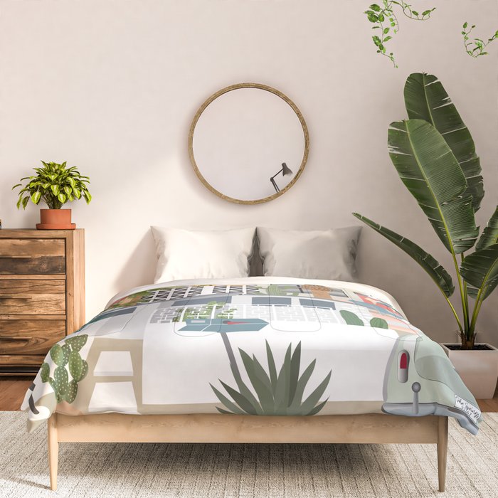 Retro Palm Springs II Comforter Gallery Image 3
