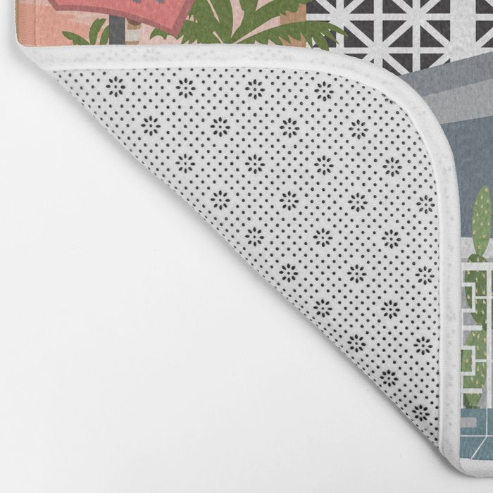 Retro Palm Springs II Bath Mat Gallery Image 2
