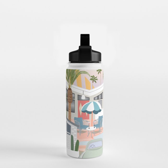 Retro Palm Springs II Water Bottle Gallery Image 2