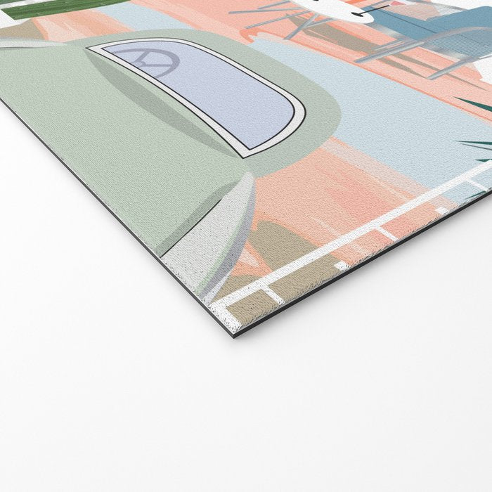 Retro Palm Springs II Welcome Mat Gallery Image 2