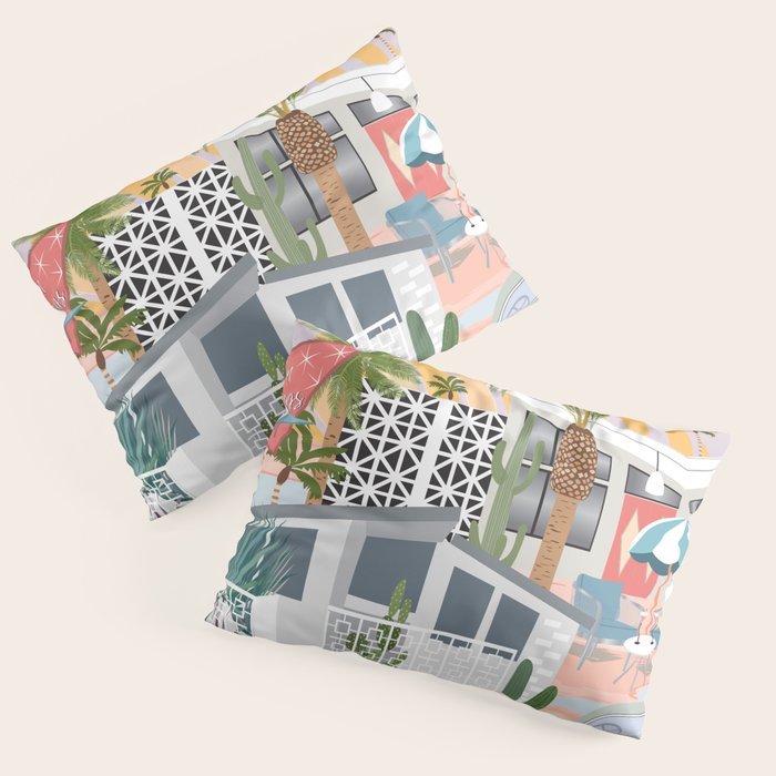 Retro Palm Springs II Pillow Sham