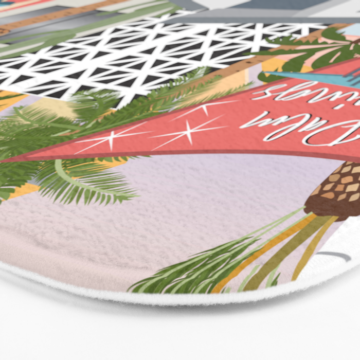 Retro Palm Springs II Bath Mat Gallery Image 3