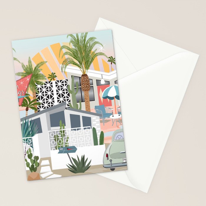 Retro Palm Springs II Stationery Card Gallery Image 2