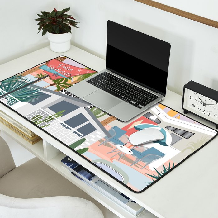 Retro Palm Springs II Desk Mat Gallery Image 2