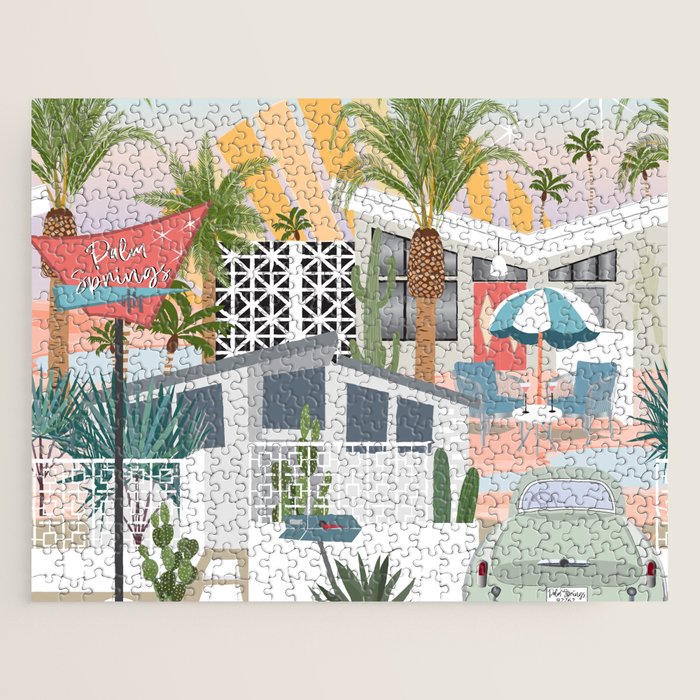 Retro Palm Springs II Jigsaw Puzzle
