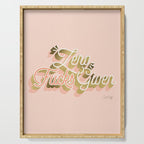 Zero F*cks Given - Blush & Gold Palette Serving Tray Gallery Image 1