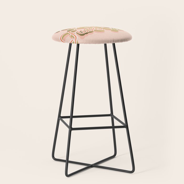 Zero F*cks Given - Blush & Gold Palette Stool Gallery Image 1