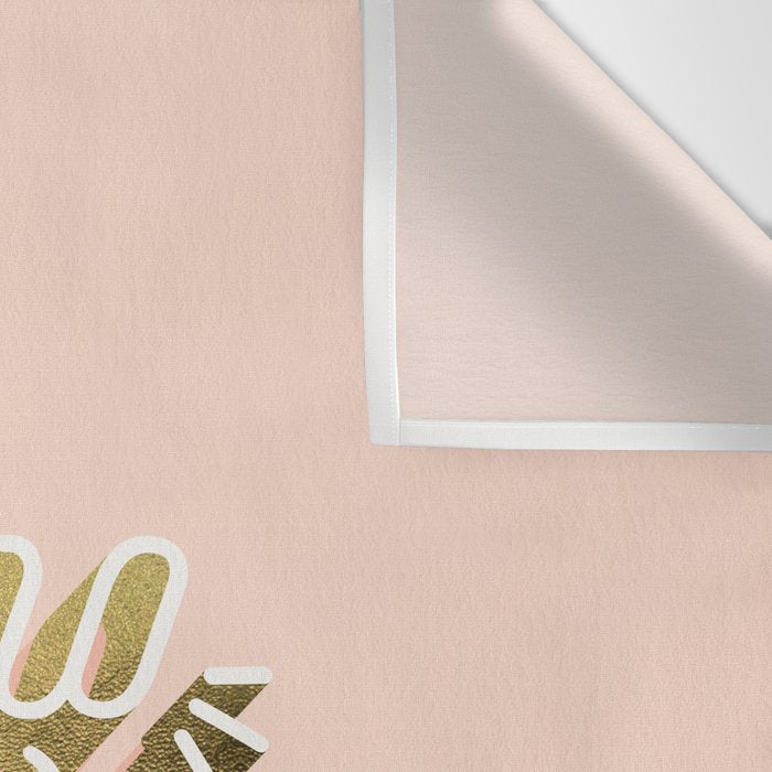 Zero F*cks Given - Blush & Gold Palette Wall Tapestry Gallery Image 3