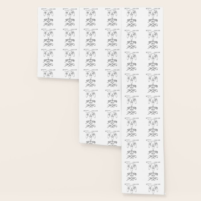 Video Game Controller Patent - Retro Gaming Game Room Art - White Wallpaper Gallery Image 3
