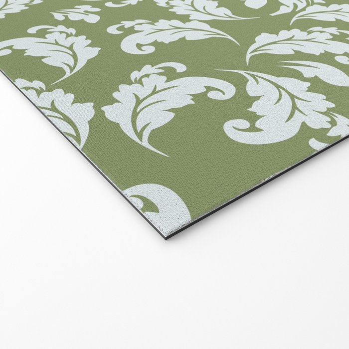 Elegant Epsom and Bit Of Blue Leaves Welcome Mat Gallery Image 2