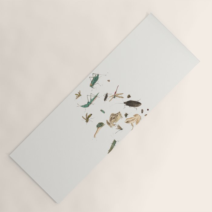 Insects frogs and a snail Yoga Mat Gallery Image 1