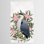 Gray heron and oleander plant - Tablecloth Gallery Image 2