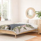 Gray heron and oleander plant - Duvet Cover Gallery Image 2