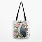 Gray heron and oleander plant - Tote Bag Gallery Image 2