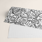 One Step Ahead Black and White Graffiti Street Art Wrapping Paper Gallery Image 2