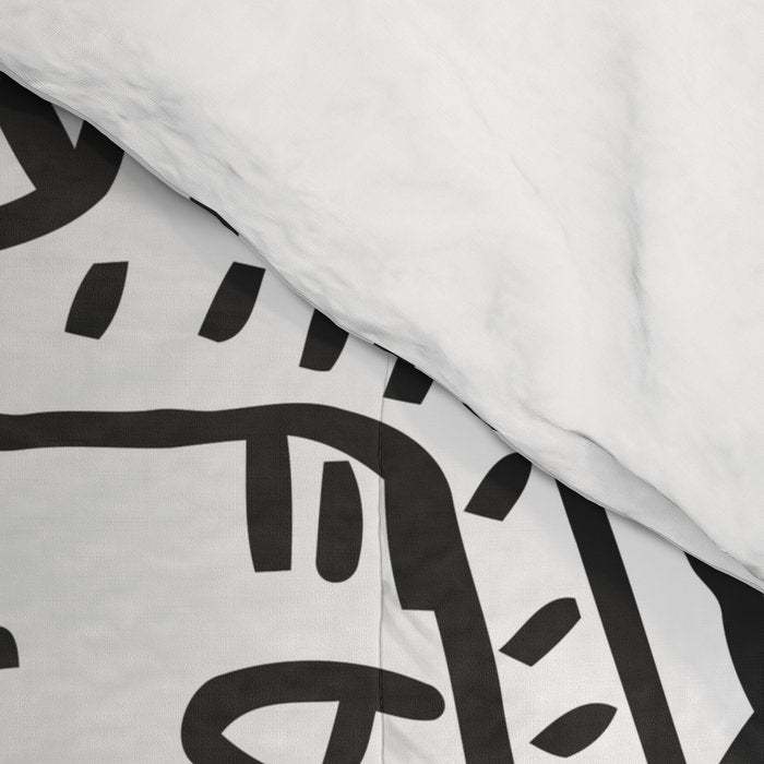 One Step Ahead Black and White Graffiti Street Art Comforter Gallery Image 4