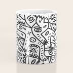One Step Ahead Black and White Graffiti Street Art Coffee Mug Gallery Image 4