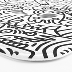 One Step Ahead Black and White Graffiti Street Art Bath Mat Gallery Image 3