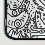 One Step Ahead Black and White Graffiti Street Art Laptop Sleeve Gallery Image 3
