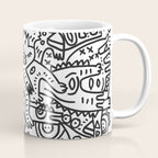 One Step Ahead Black and White Graffiti Street Art Coffee Mug Gallery Image 1