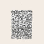 One Step Ahead Black and White Graffiti Street Art Wall Hanging Gallery Image 1