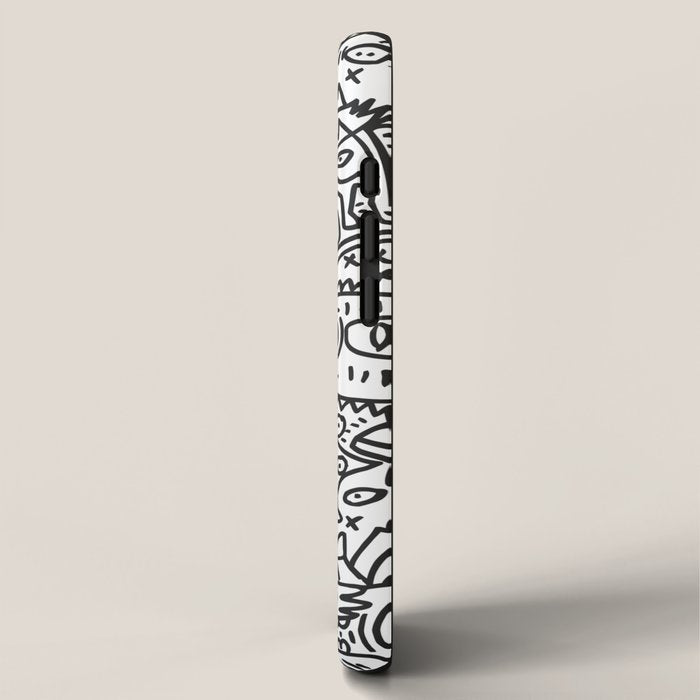 One Step Ahead Black and White Graffiti Street Art iPhone Case Gallery Image 2
