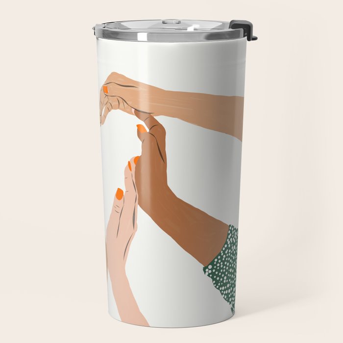 Indiscrimination | Anti-Racism Painting | Unity Illustration | Women Empowerment Growth Mindset Travel Mug Gallery Image 2