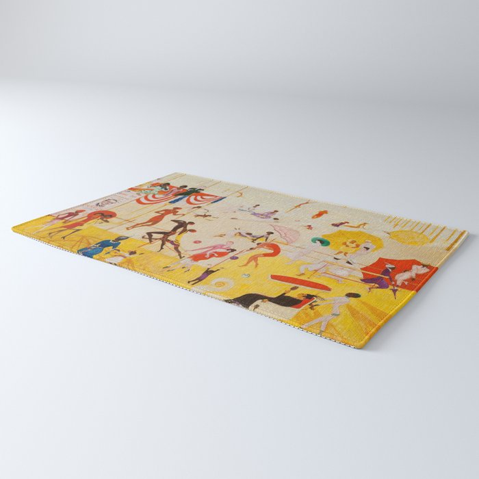 African American Masterpiece 'Summertime, Asbury Park, South' by Florine Stettheimer Rug Gallery Image 3