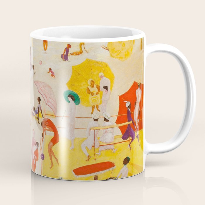 African American Masterpiece 'Summertime, Asbury Park, South' by Florine Stettheimer Coffee Mug Gallery Image 1