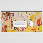 African American Masterpiece 'Summertime, Asbury Park, South' by Florine Stettheimer Desk Mat Gallery Image 1