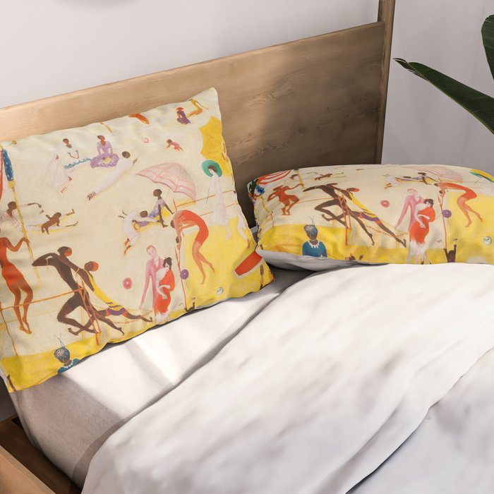 African American Masterpiece 'Summertime, Asbury Park, South' by Florine Stettheimer Pillow Sham Gallery Image 2
