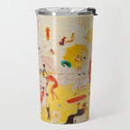 African American Masterpiece 'Summertime, Asbury Park, South' by Florine Stettheimer Travel Mug Gallery Image 2